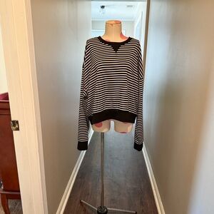 Danskin Black and White Striped Pullover Very soft material
